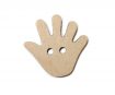 Wooden button hand 24x24mm