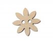Wooden button flower N08 24x24mm