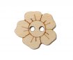 Wooden button flower N07 25x25mm