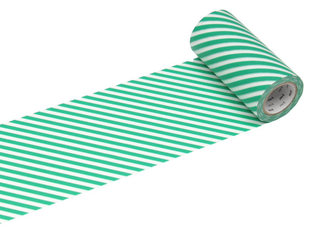 Washi dekoratyvi lipni juostelė mt casa 100mmx10m stripe green