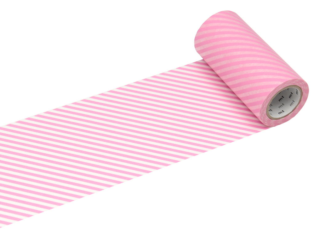 Washi dekoratyvi lipni juostelė mt casa 100mmx10m stripe pink
