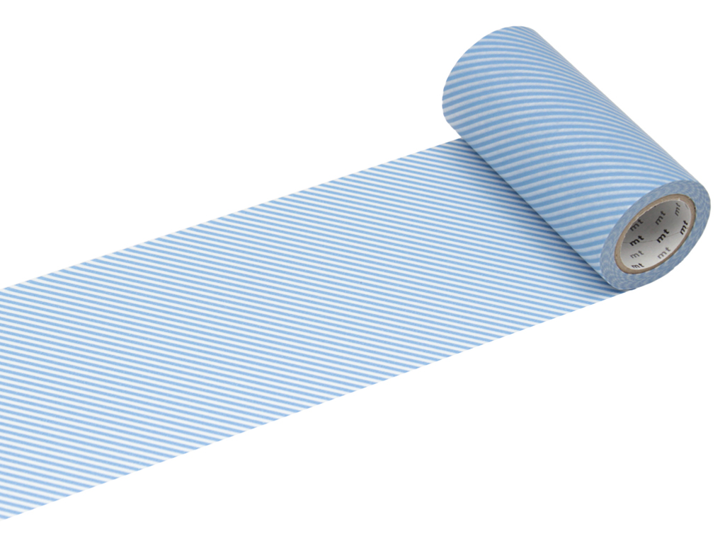 Washi dekoratyvi lipni juostelė mt casa 100mmx10m stripe light blue