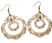 Wooden earrings 2-part ornament 50x50mm