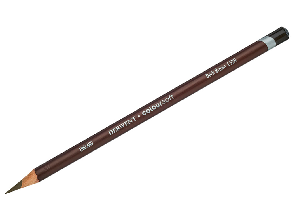 Spalvotas pieštukas Derwent Coloursoft C520 dark brown