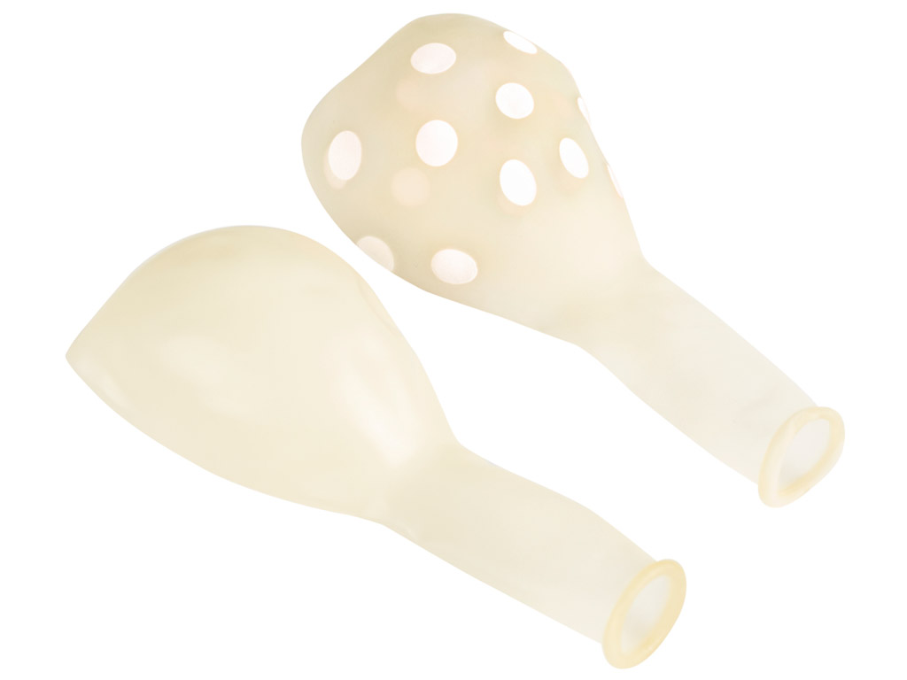 Latex balloon Rayher metallic 30cm 12pcs transparent/transparent with dots