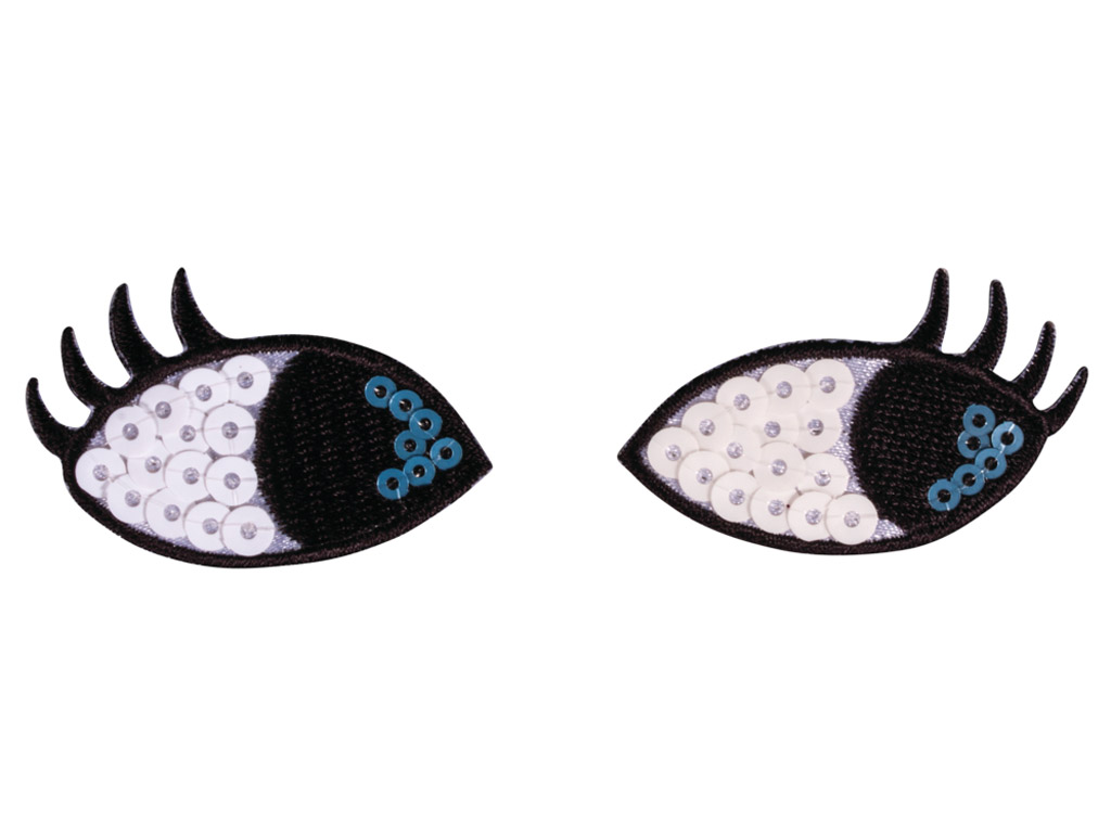 Iron-on patch Rayher eyes 4.5x2.8cm