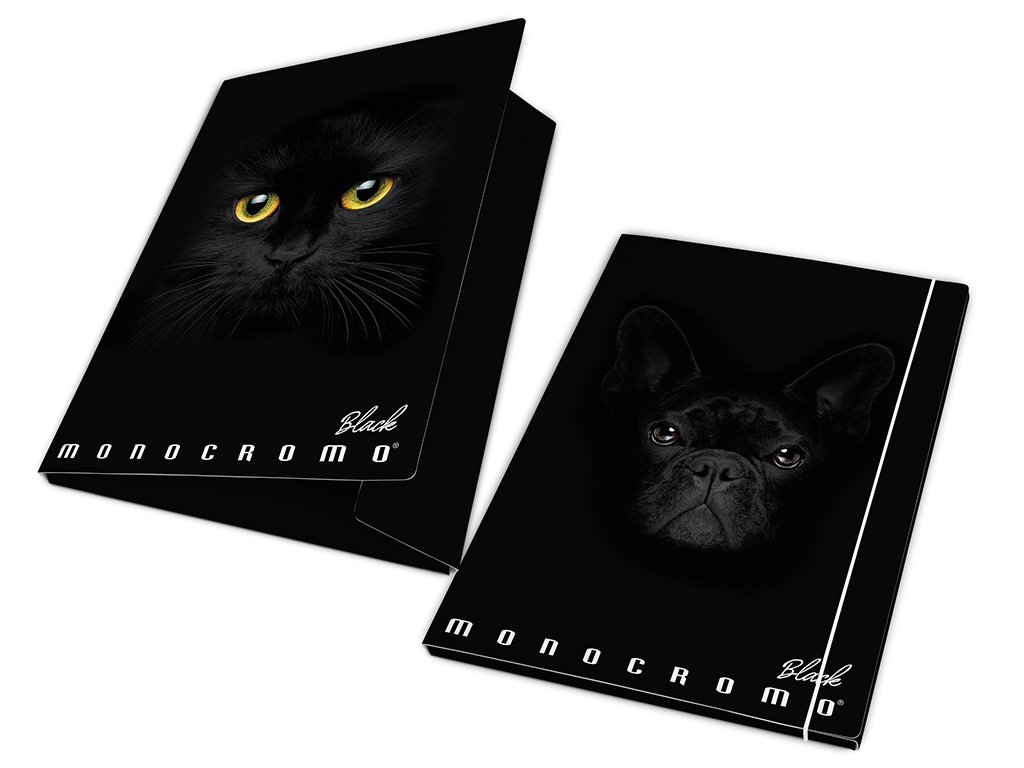 Mapp Pigna Monocromo Black A4/12mm kummiga assortii