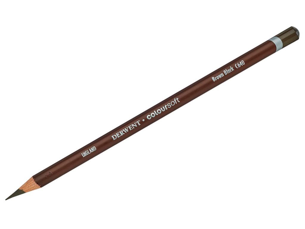 Spalvotas pieštukas Derwent Coloursoft C640 brown black
