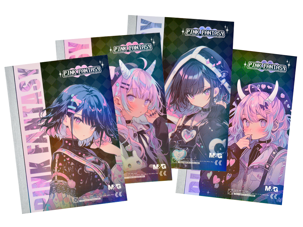 Exercise book M&G Pink Fantasy A5 lined 40 sheets assorted