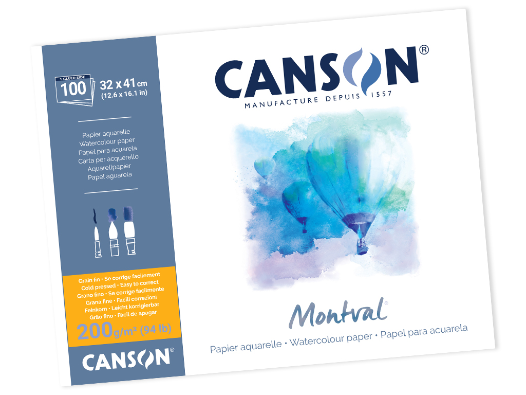 Akvarelinio popieriaus sąsiuvinis Montval 32x41/200g 100 lapų