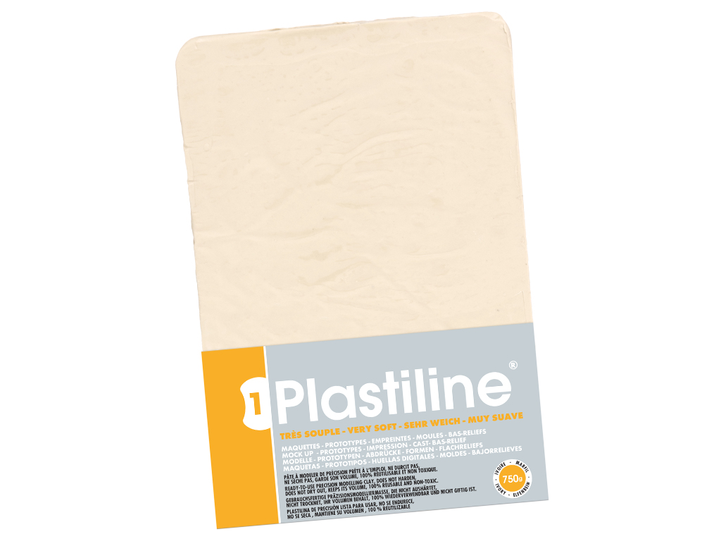 Skulptori plastiliin Plastiline väga pehme (40) 750g ivory