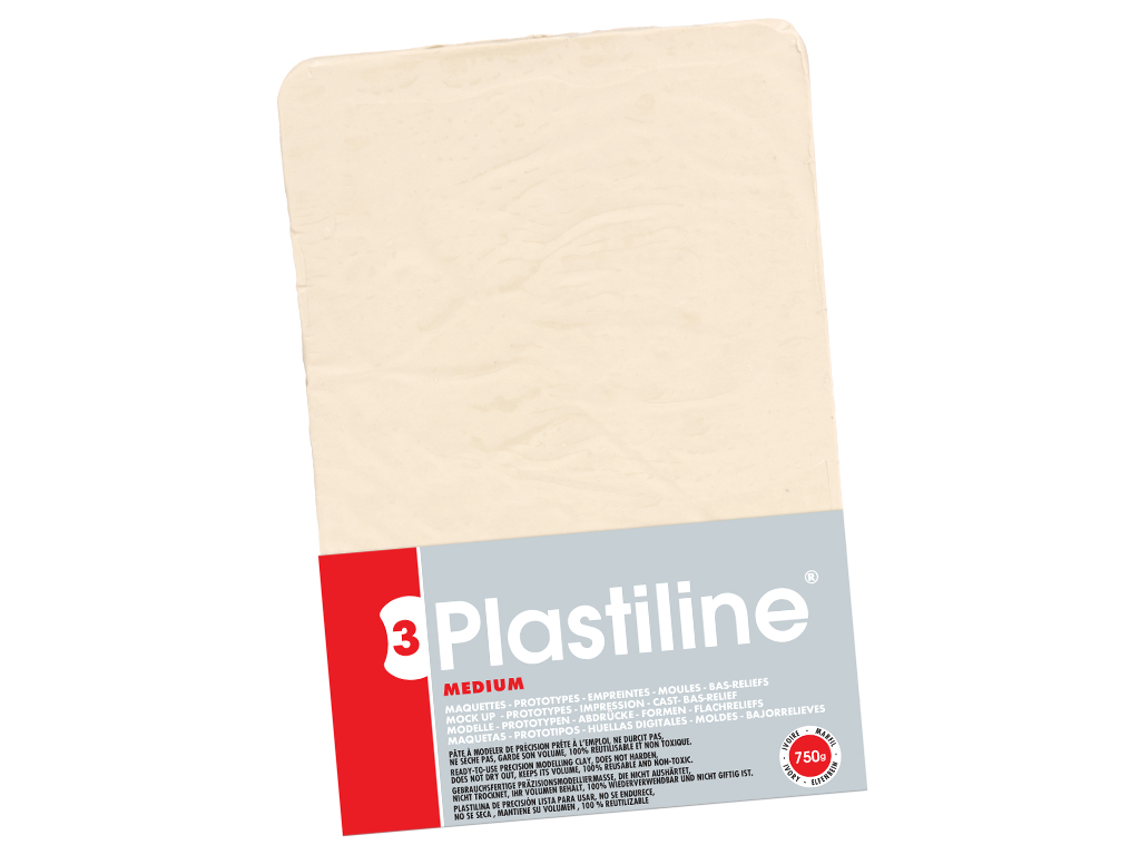 Skulptori plastiliin Plastiline keskmine (55) 750g ivory