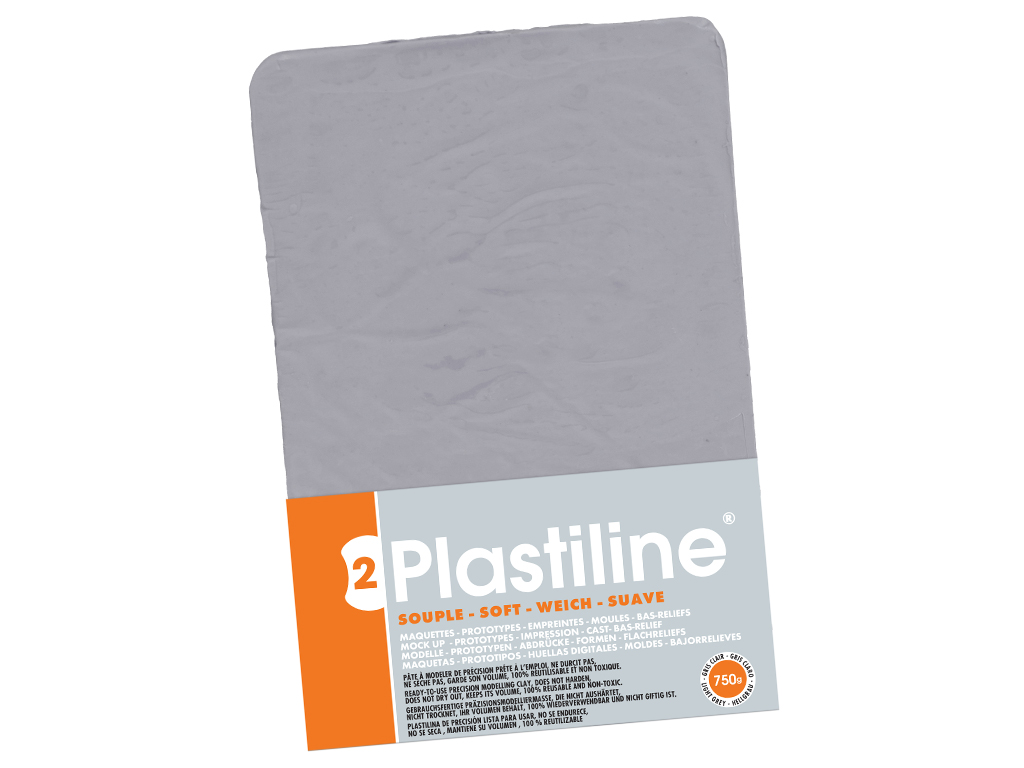 Skulptori plastiliin Plastiline pehme (50) 750g light grey