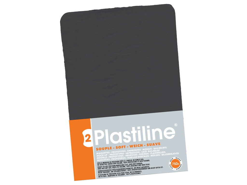 Skulptori plastiliin Plastiline pehme (50) 750g black