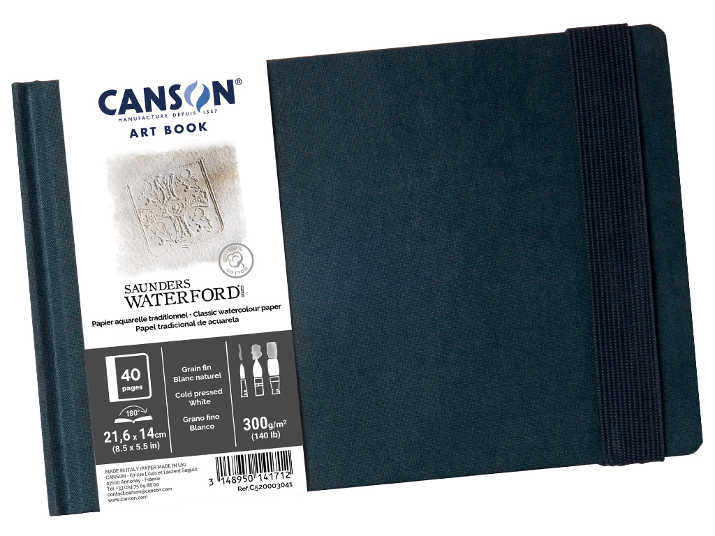 Akvarelinio popieriaus sąsiuvinis Art Book Saunders Waterford 21.6x14cm/300g 24 lapų kietais viršeliais