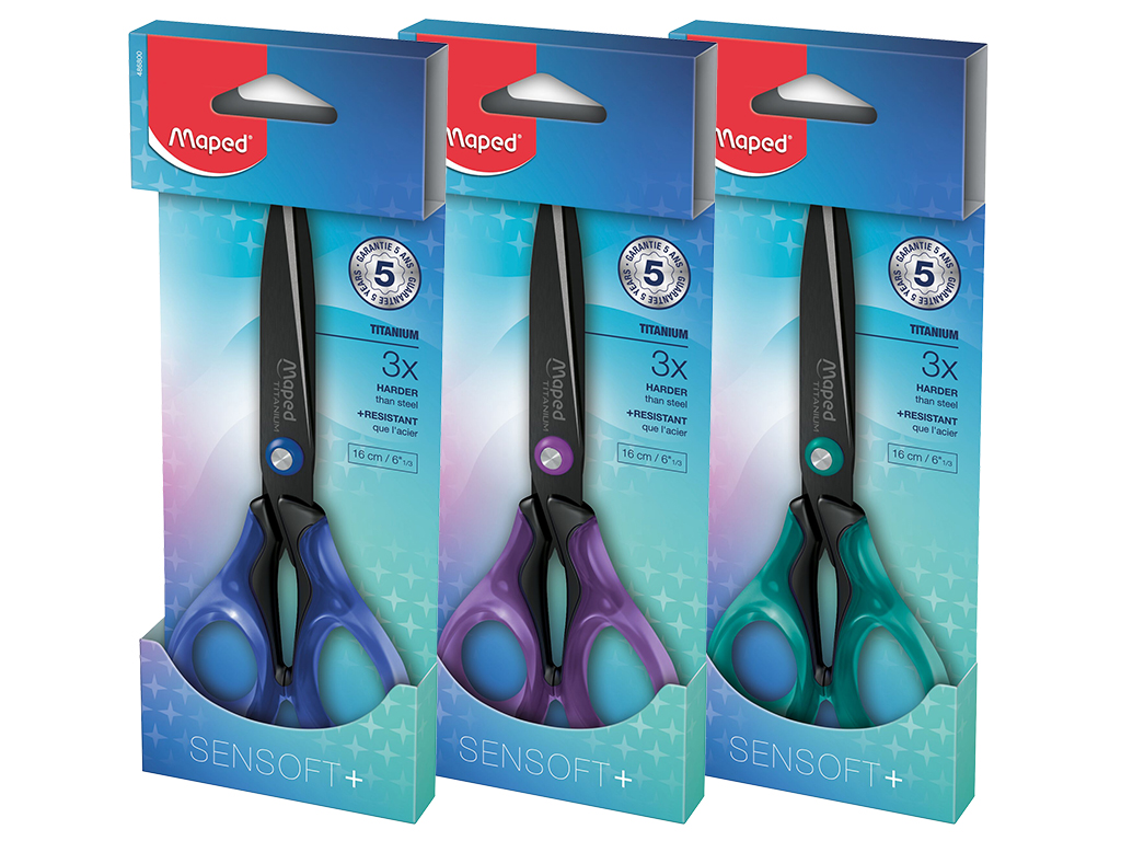 Scissors Maped SenSoft Premium 16cm blister