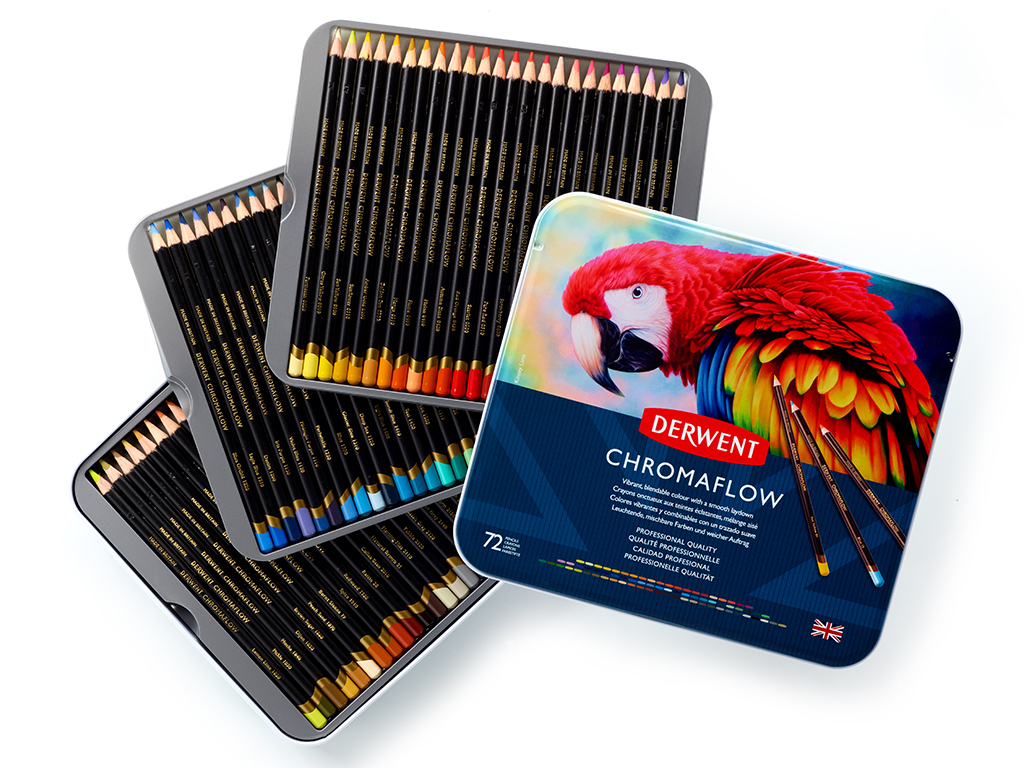 Colour pencil Derwent Chromaflow 72pcs metal box