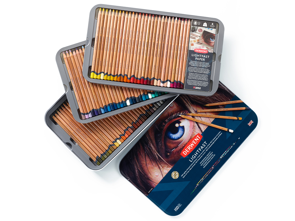 Colour pencil Derwent Lightfast 100pcs metal box