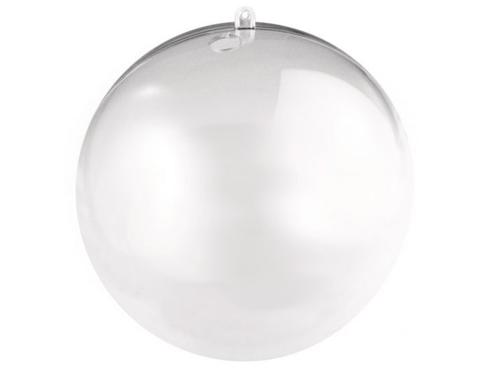 Plastic ball Rayher crystal 2 parts with hole for the LED chain - 1/2