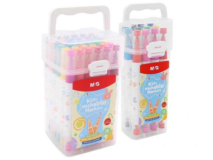 Markerite komplekt M&G Kids 2 otsaga plastikkarbis - 1/4