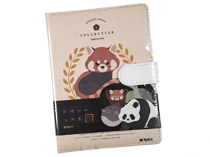 Notebook M&G Fantastic Animals leather cover magnetic