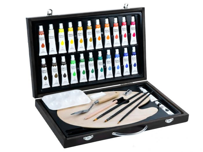 Acrylic set Sinoart in wooden case - 1/2