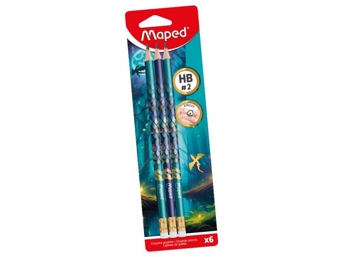 Graphite pencil Maped Dragon with eraser - 1/2
